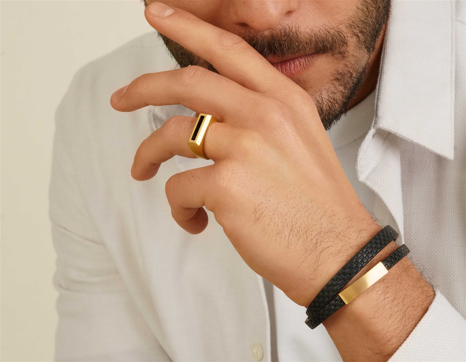 دستبند طلا مردانه پلیت