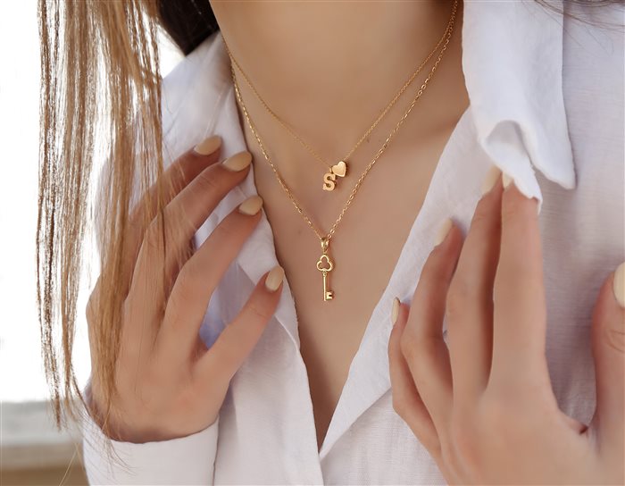 گردنبند طلا زنانه حرف S