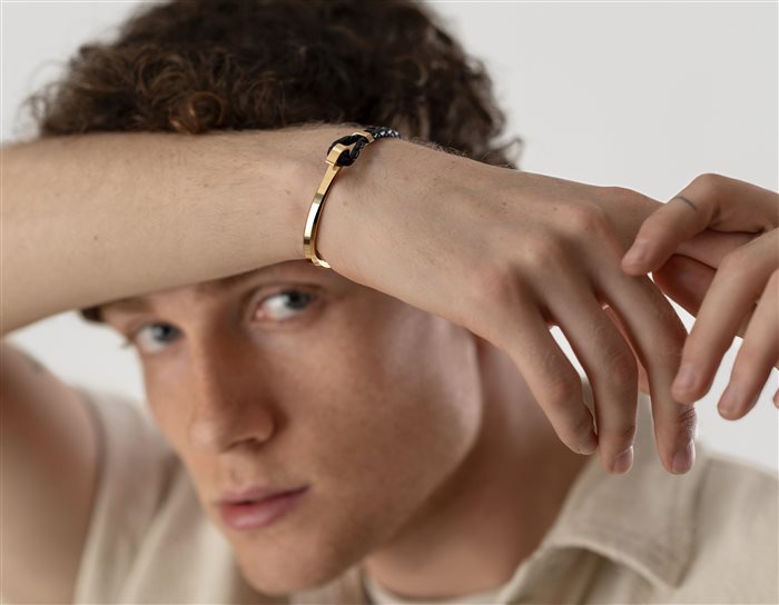 دستبند طلا مردانه کارائیب