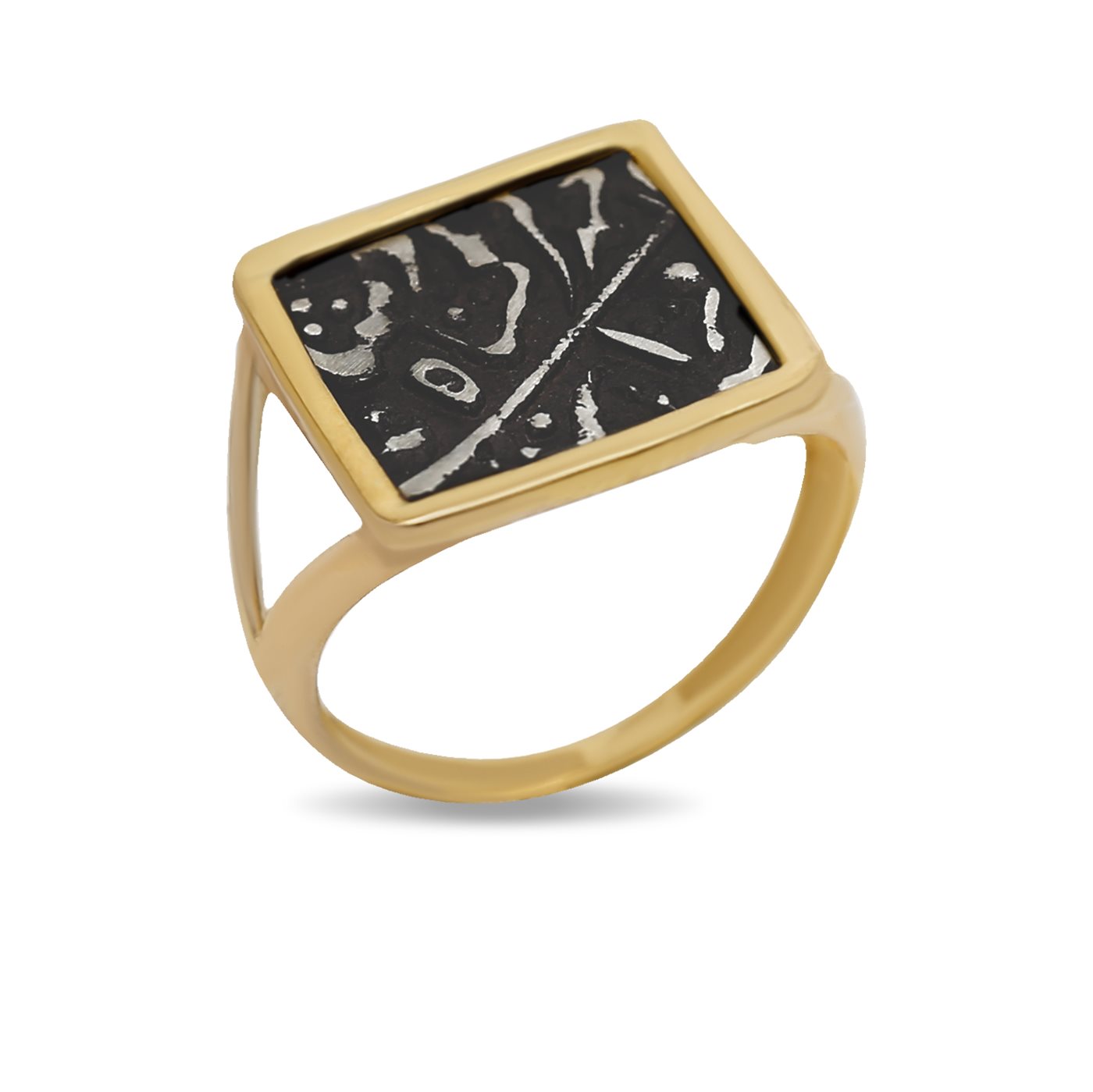 انگشتر طلا زنانه مربع سکه احمدشاهی انگشتر طلا زنانه مربع سکه احمدشاهی