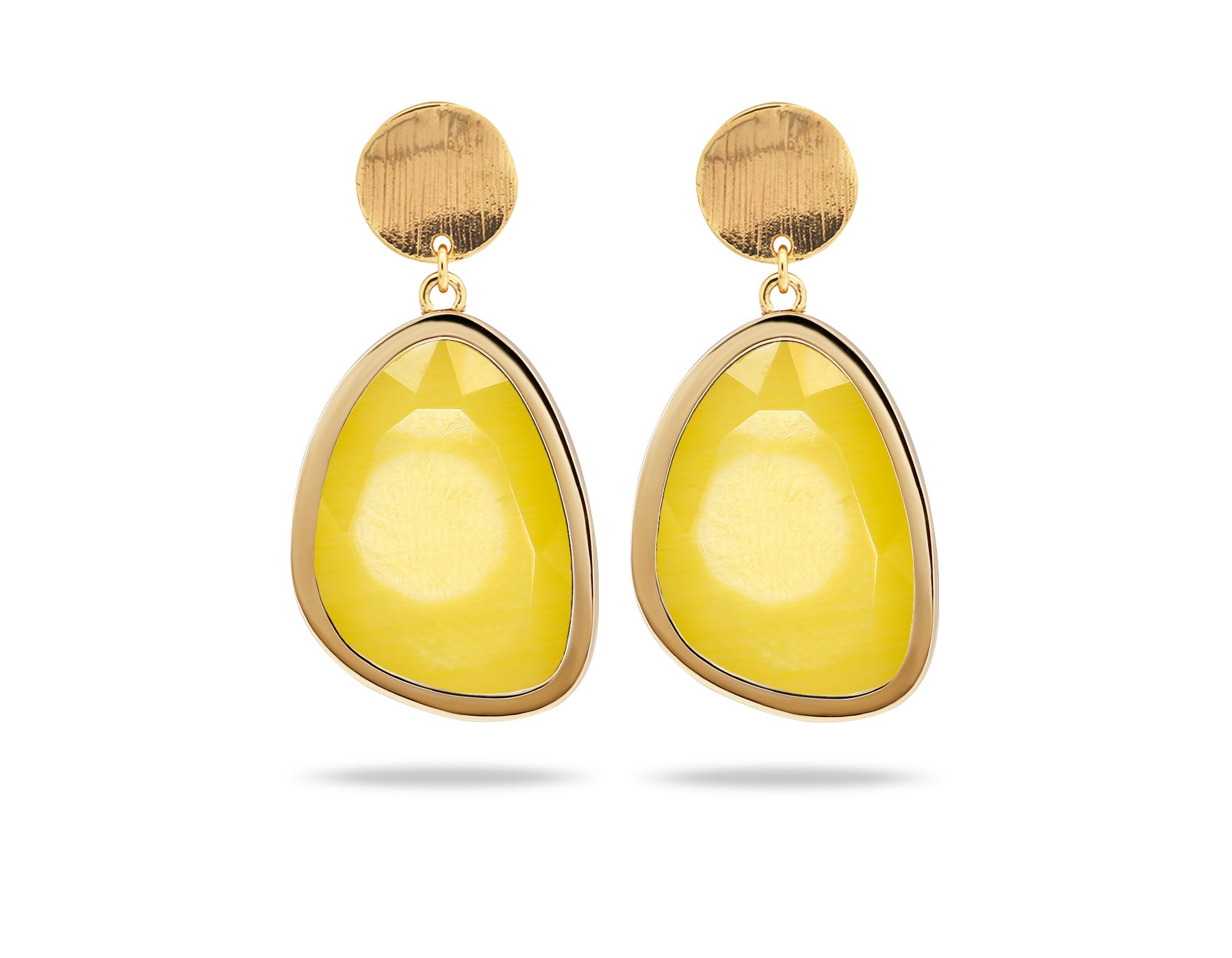 گوشواره طلا زنانه کندی لیمویی گوشواره طلا زنانه کندی لیمویی