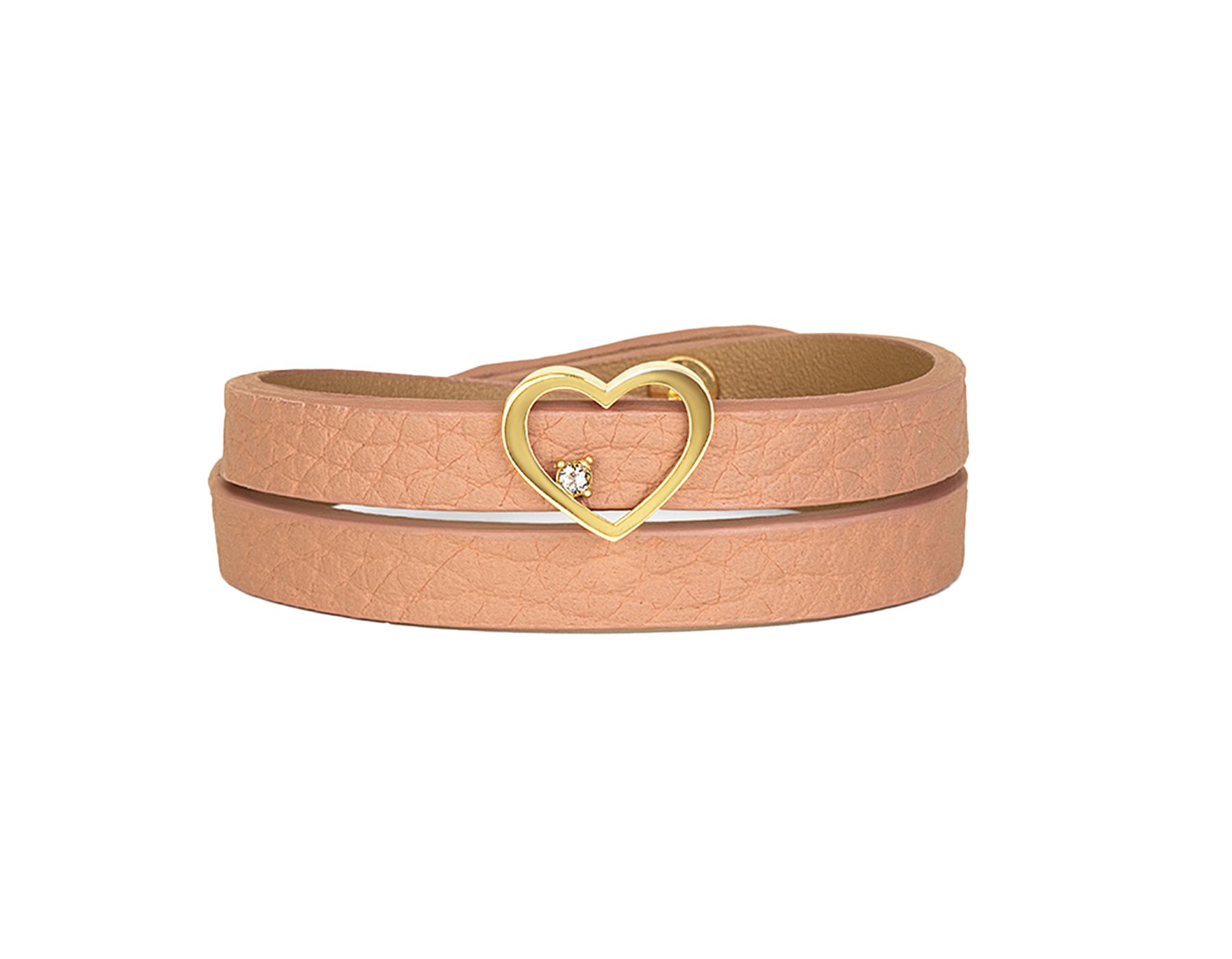 دستبند چرم و طلا زنانه قلب نگین سفید دستبند چرم و طلا زنانه قلب نگین سفید