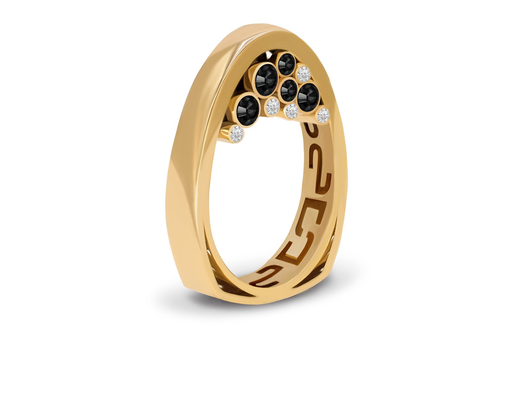 انگشتر طلا زنانه اُرسی مشکی انگشتر طلا زنانه اُرسی مشکی