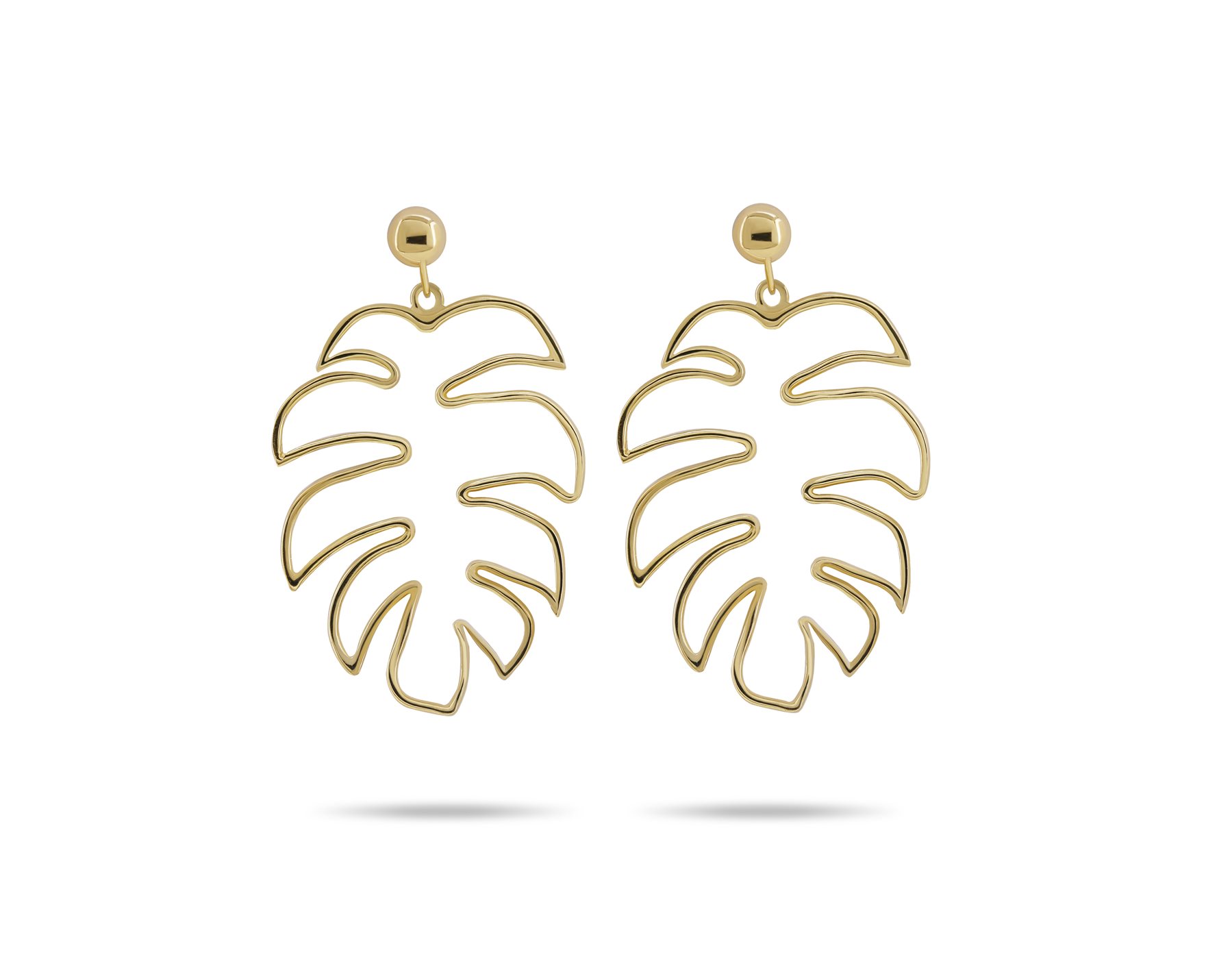 گوشواره طلا زنانه برگ مفتولی گوشواره طلا زنانه برگ مفتولی