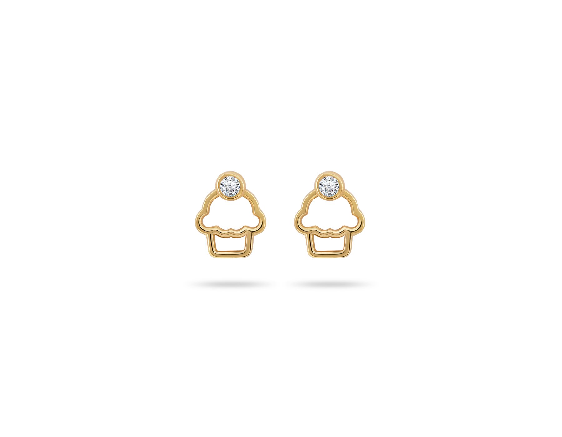 گوشواره طلا کاپ کیک گوشواره طلا کاپ کیک