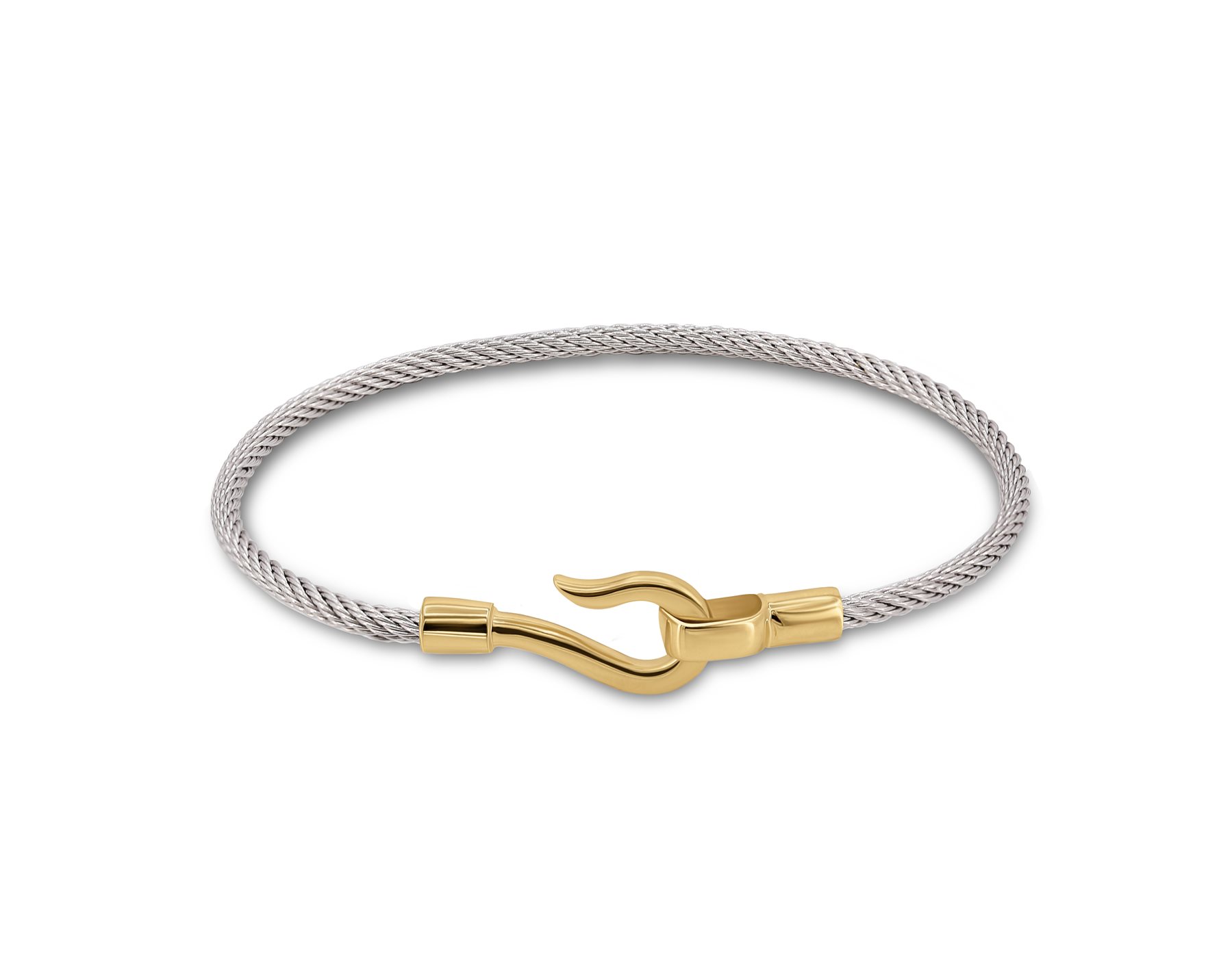 دستبند طلا اتصال سفید