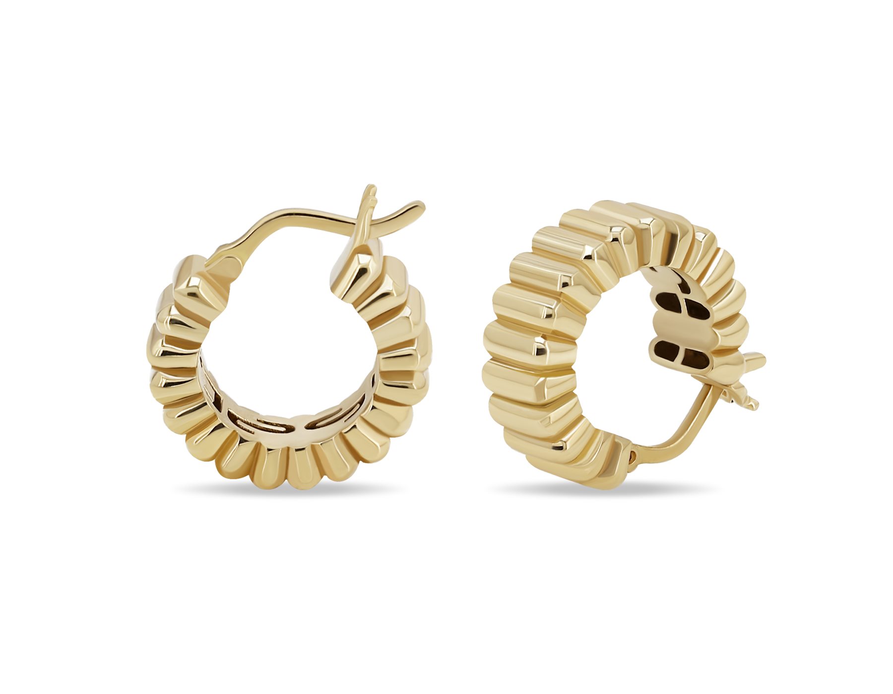 گوشواره طلا زنانه کلیپسی تسمه گوشواره طلا زنانه کلیپسی تسمه