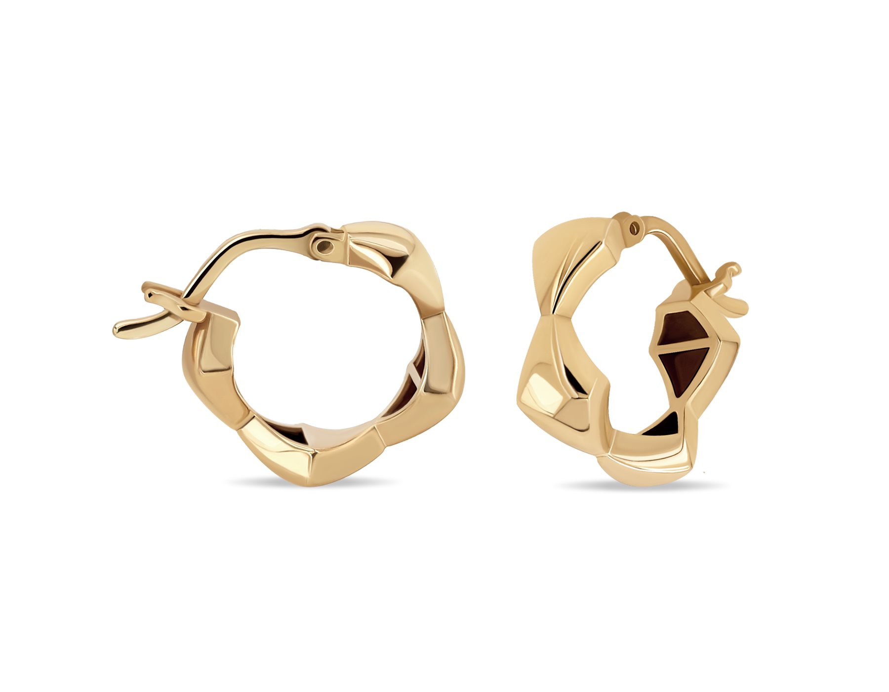 گوشواره طلا زنانه کلیپسی لوزی گوشواره طلا زنانه کلیپسی لوزی