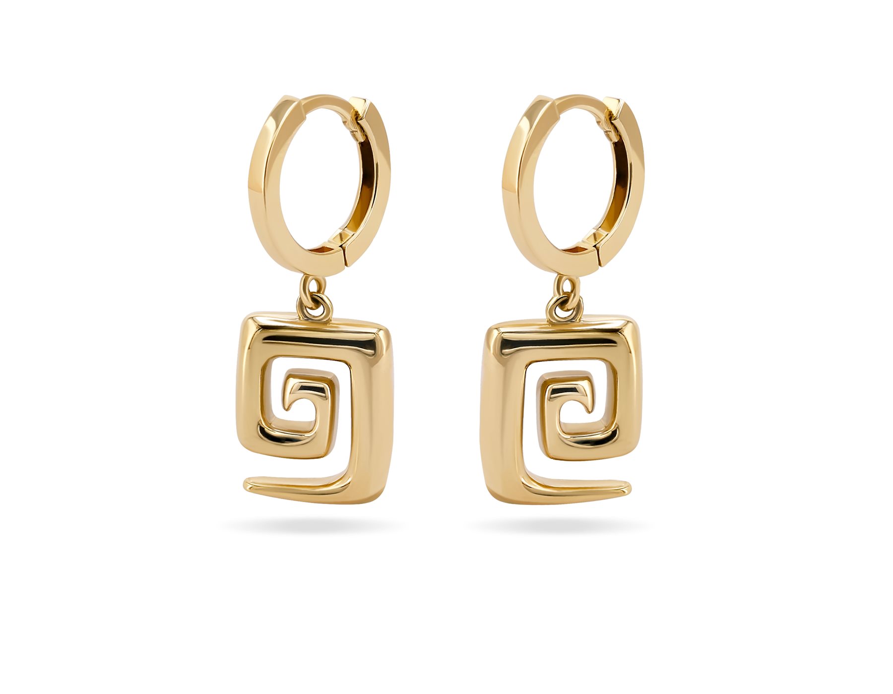 گوشواره طلا زنانه کلیپسی اسپیرال گوشواره طلا زنانه کلیپسی اسپیرال