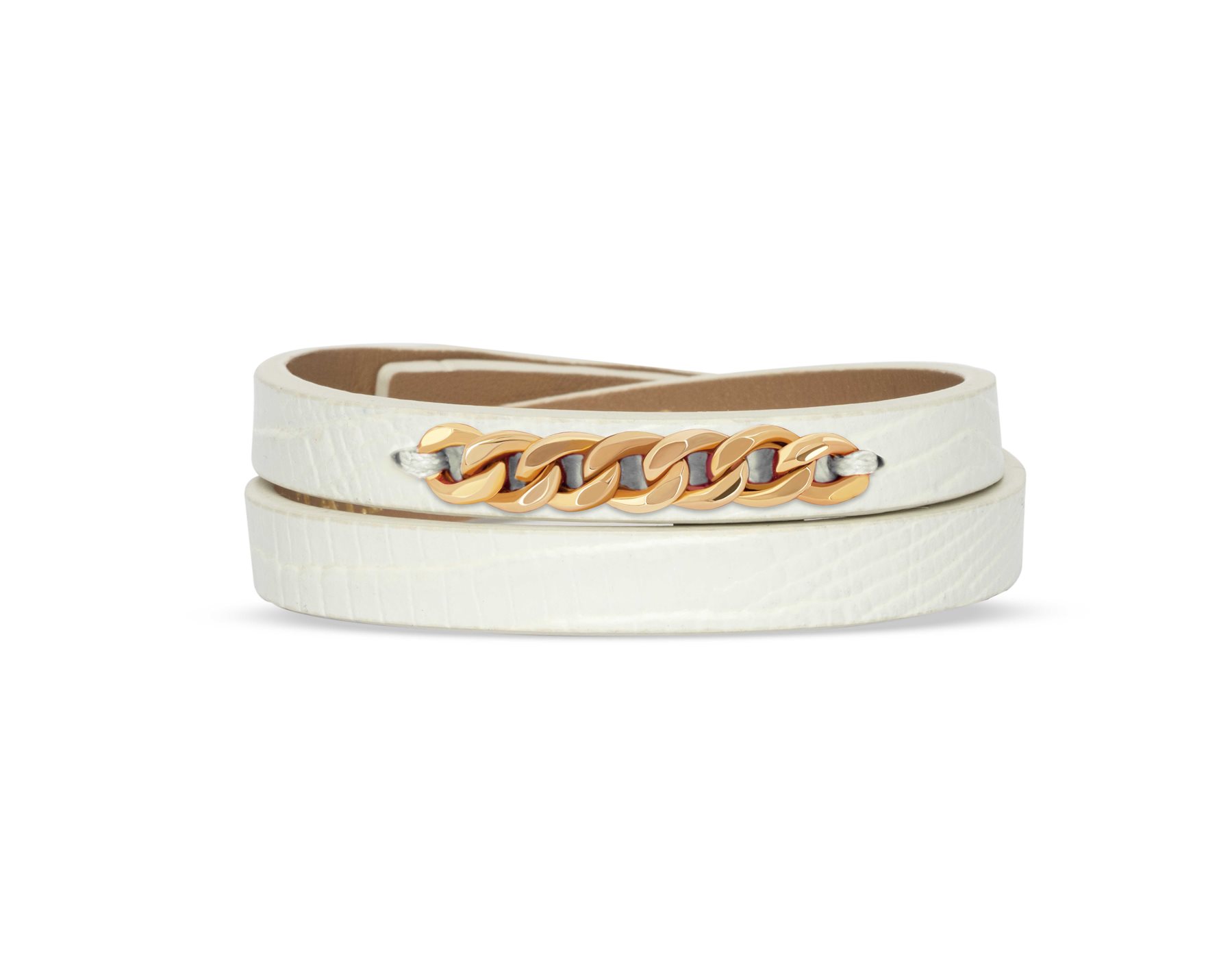 دستبند چرم و طلا زنانه کارتیه سفید دستبند چرم و طلا زنانه کارتیه سفید