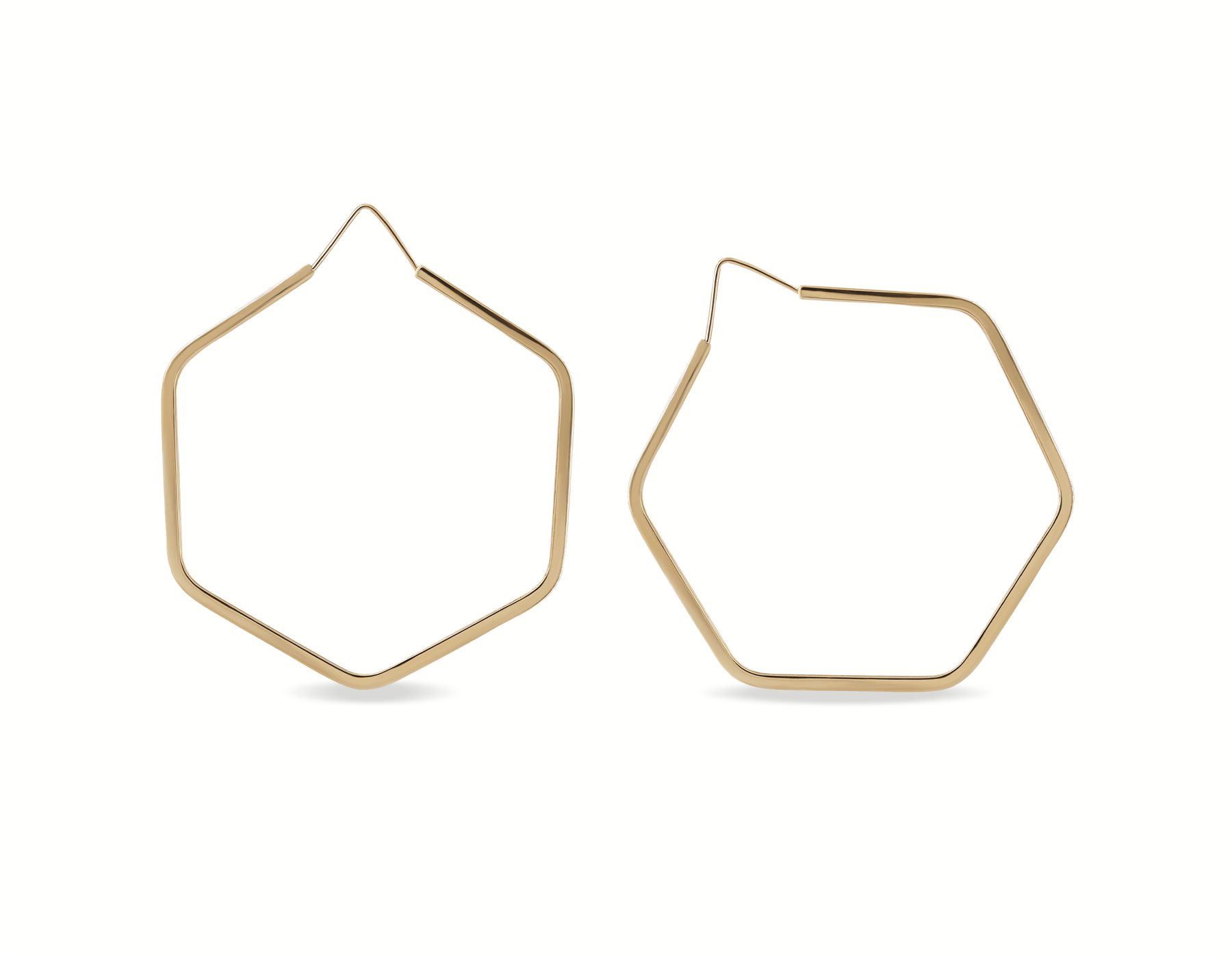 گوشواره طلا زنانه شش ضلعی گوشواره طلا زنانه شش ضلعی