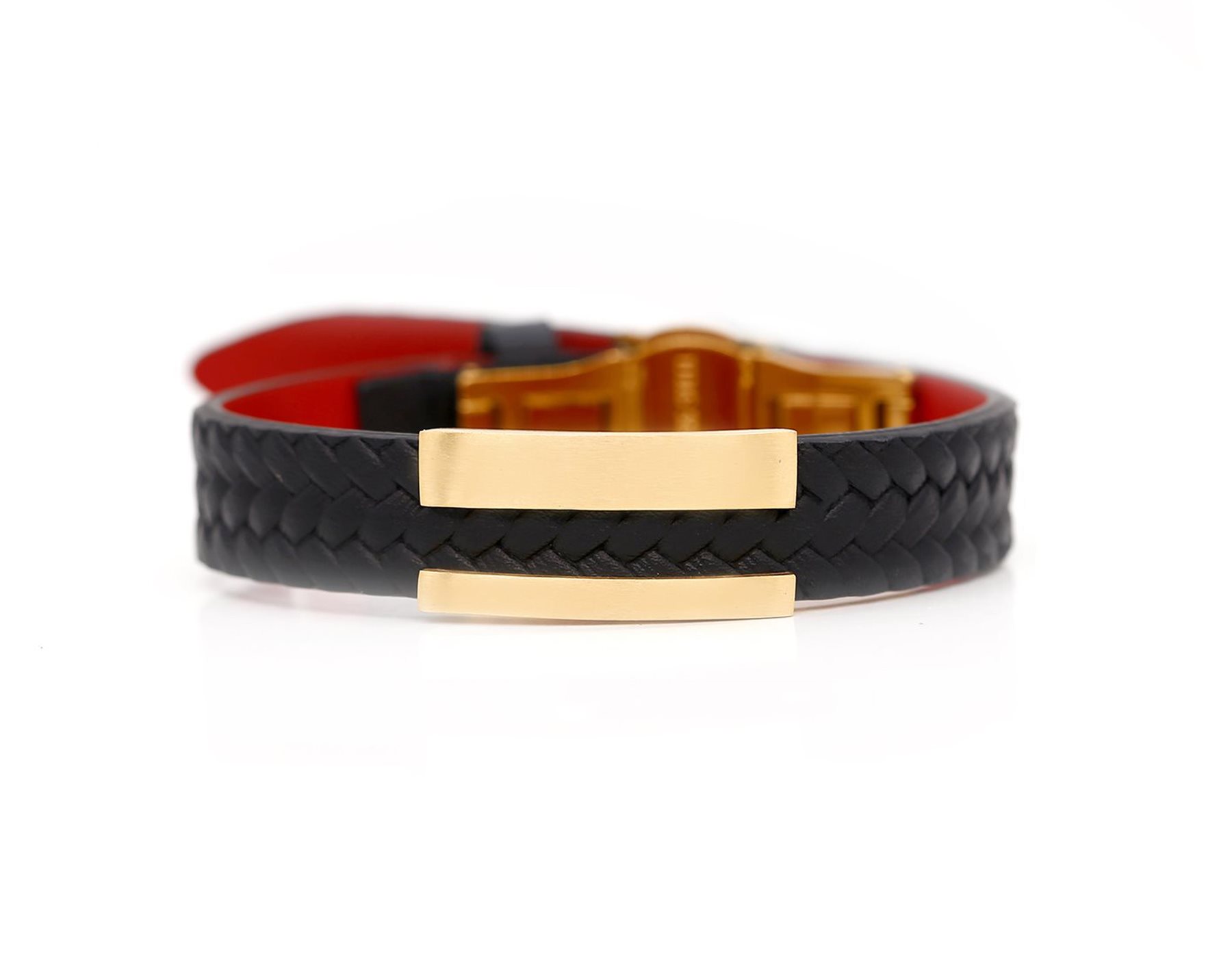 دستبند چرم و طلا مردانه راه دستبند چرم و طلا مردانه راه