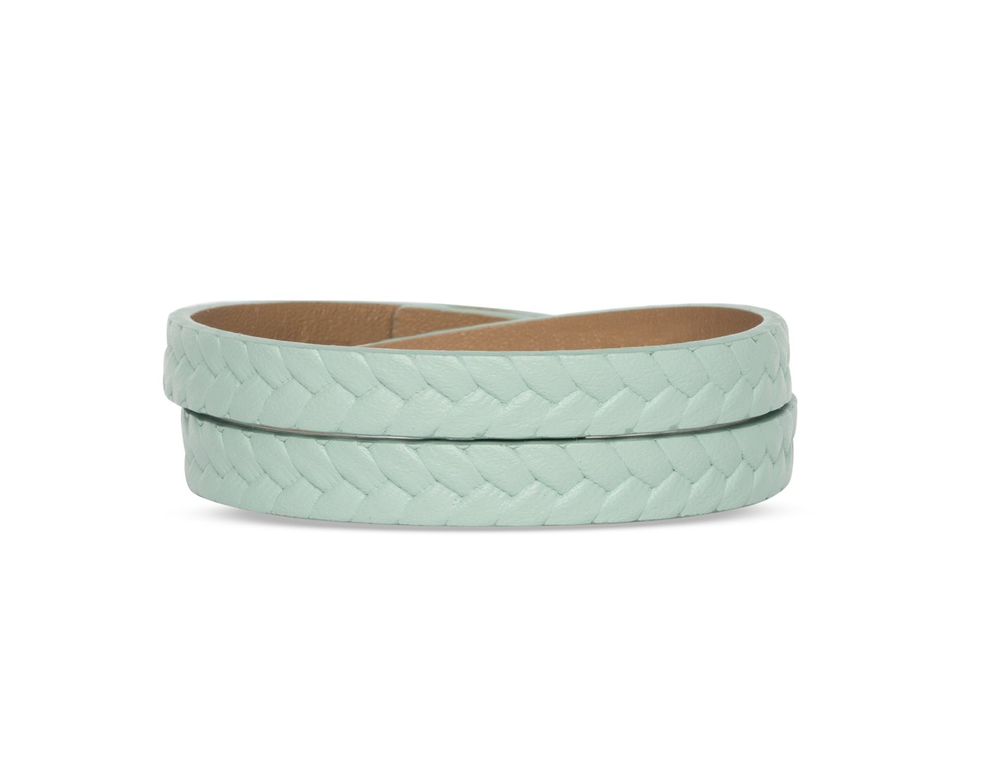 دستبند چرم زنانه بافت آبی دستبند چرم زنانه بافت آبی