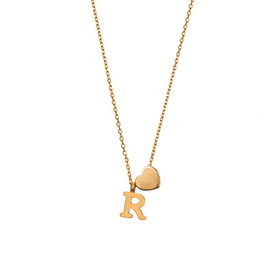 گردنبند طلا حرف R