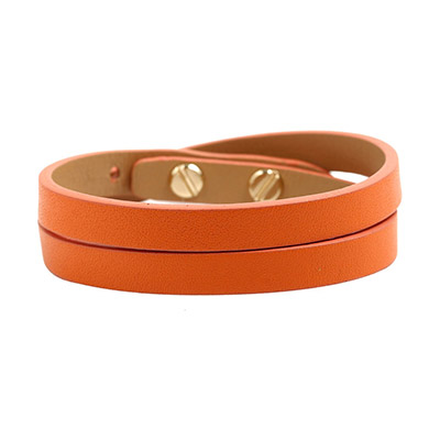 دستبند چرم ناپا نارنجی