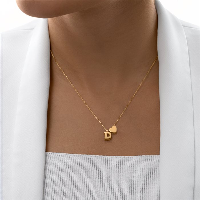 گردنبند طلا زنانه حرف D
