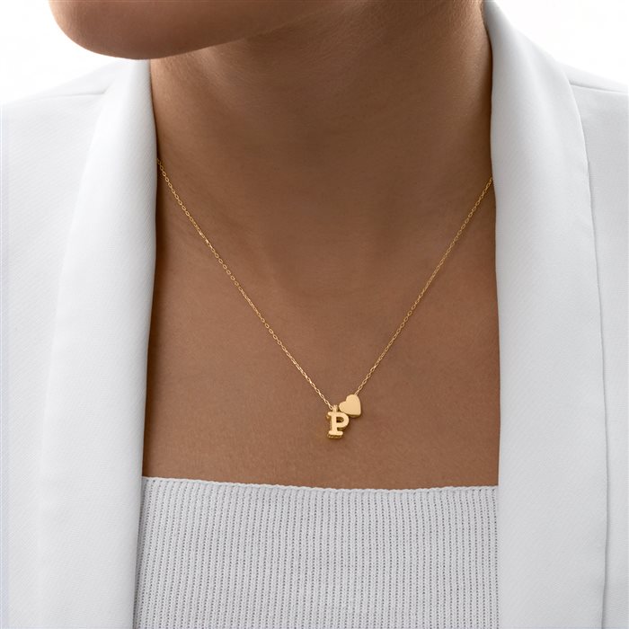 گردنبند طلا زنانه حرف P