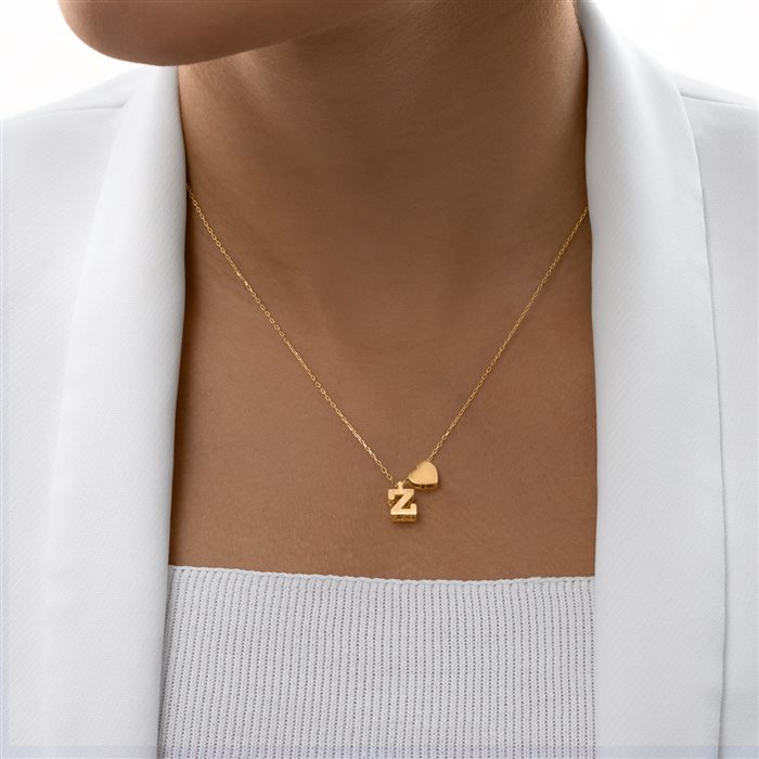 گردنبند طلا زنانه حرف Z