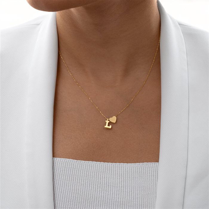 گردنبند طلا زنانه حرف L