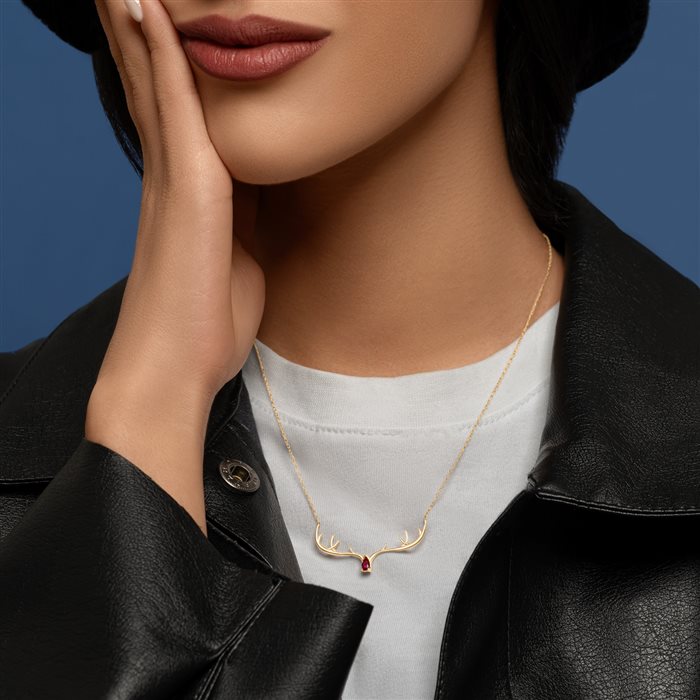 گردنبند طلا زنانه شاخ گوزن