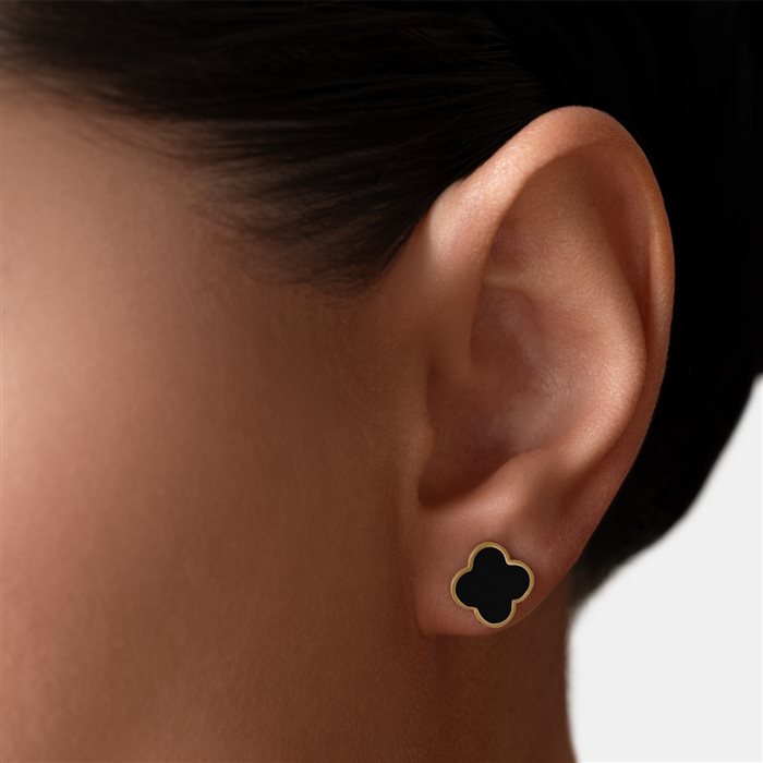 گوشواره طلا ونکلیف مشکی