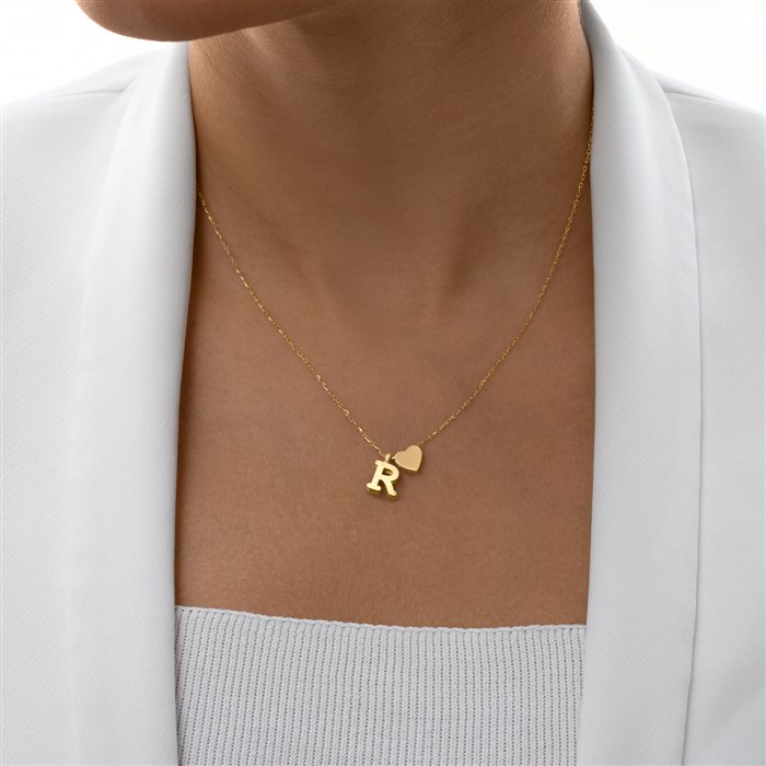 گردنبند طلا زنانه حرف R