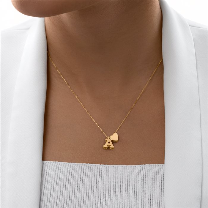 گردنبند طلا زنانه حرف A