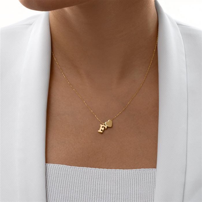 گردنبند طلا زنانه حرف F
