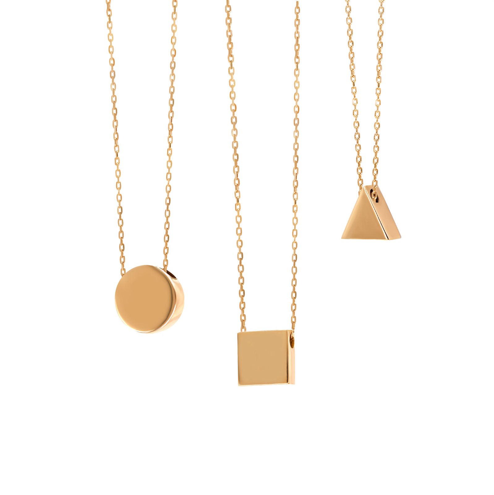 گردنبند طلا زنانه مثلث آینهای گردنبند طلا زنانه مثلث آینهای