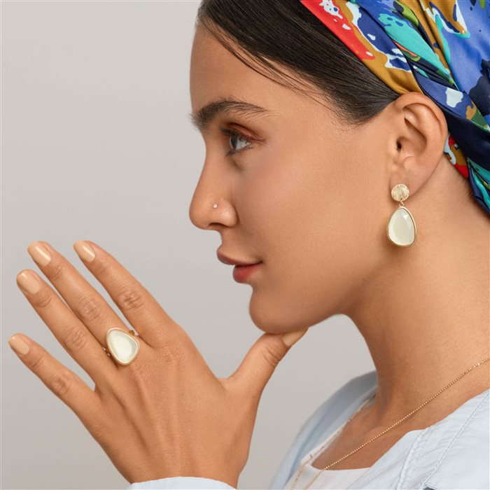 گوشواره طلا زنانه کندی وانیلی