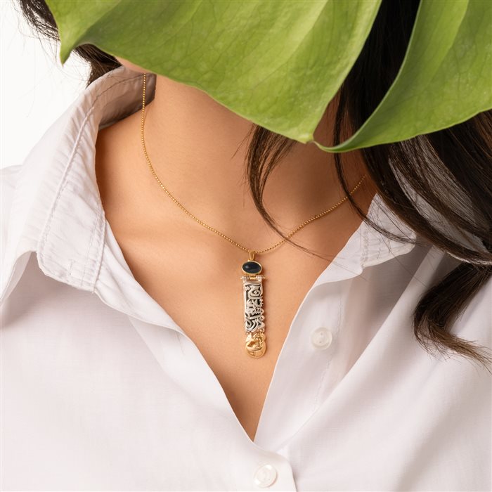 آویز طلا زنانه ره شوق اول مشکی