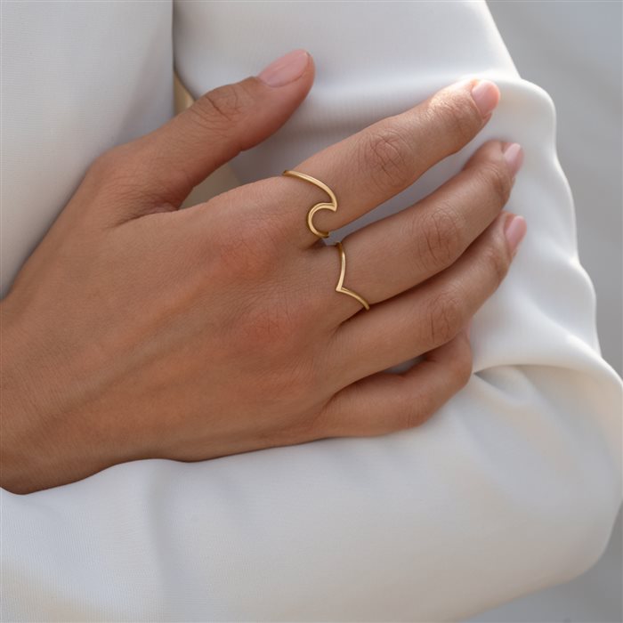 انگشتر طلا زنانه دریا