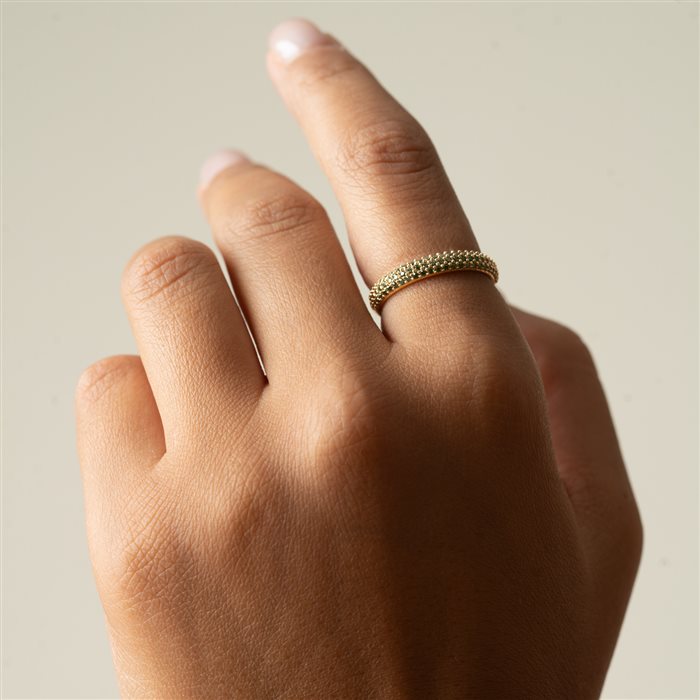 انگشتر طلا زنانه مولتی نگین سبز