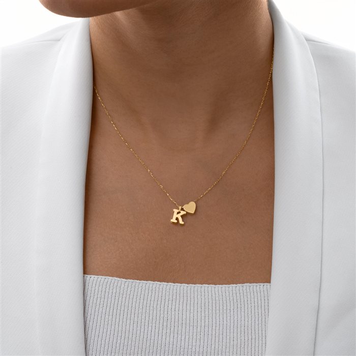 گردنبند طلا زنانه حرف K