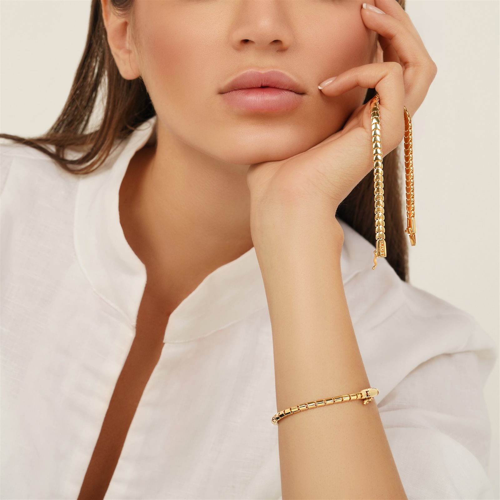 دستبند طلا زنانه لیلیت استوانه