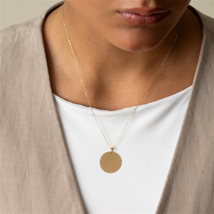 آویز طلا زنانه پولکی بزرگ