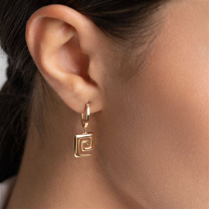 گوشواره طلا زنانه کلیپسی اسپیرال