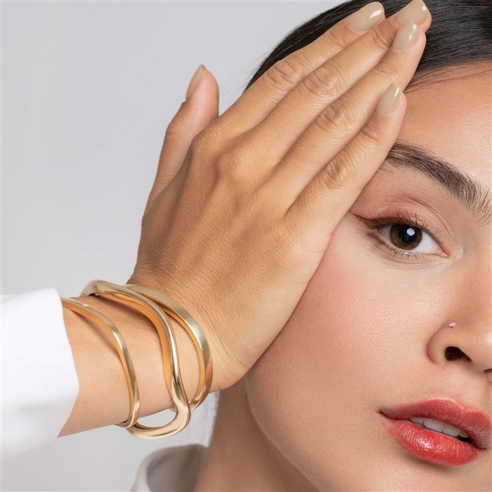 بنگل طلا زنانه تلاطم