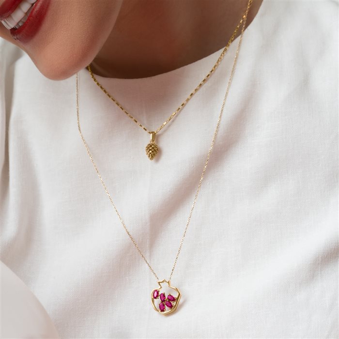 آویز طلا زنانه انار بزرگ