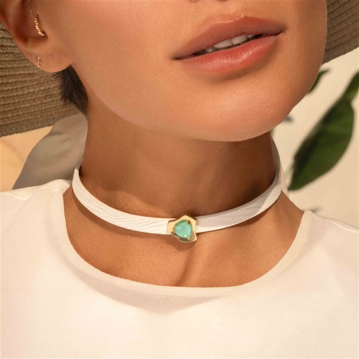 دستبند چرم و طلا زنانه هنگام