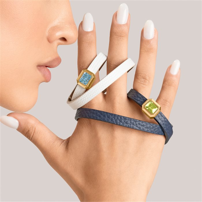 دستبند چرم و طلا زنانه رقصان سامبا