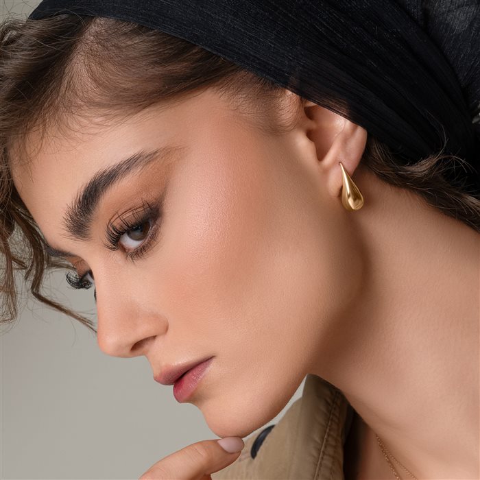 گوشواره طلا زنانه قطره کوچک