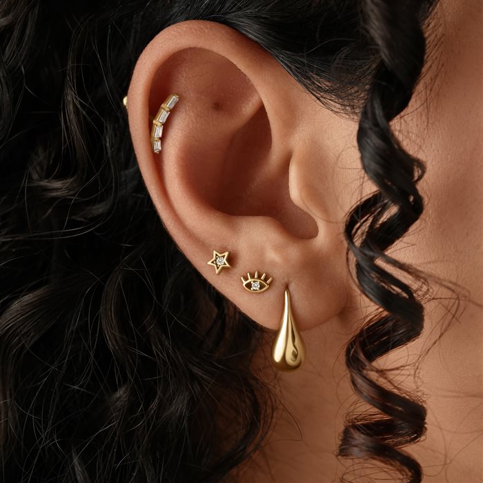 گوشواره طلا زنانه قطره کوچک