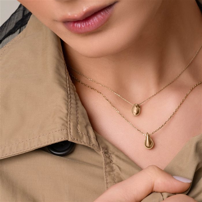 آویز طلا زنانه قطره بزرگ