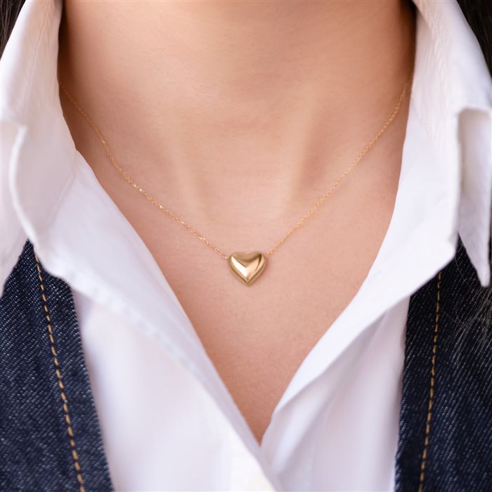 گردنبند طلا زنانه قلب دامله