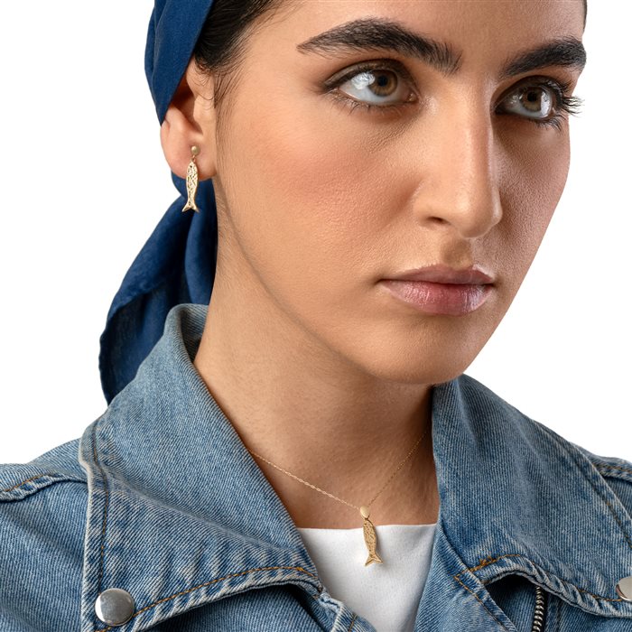 آویز طلا زنانه ماهی