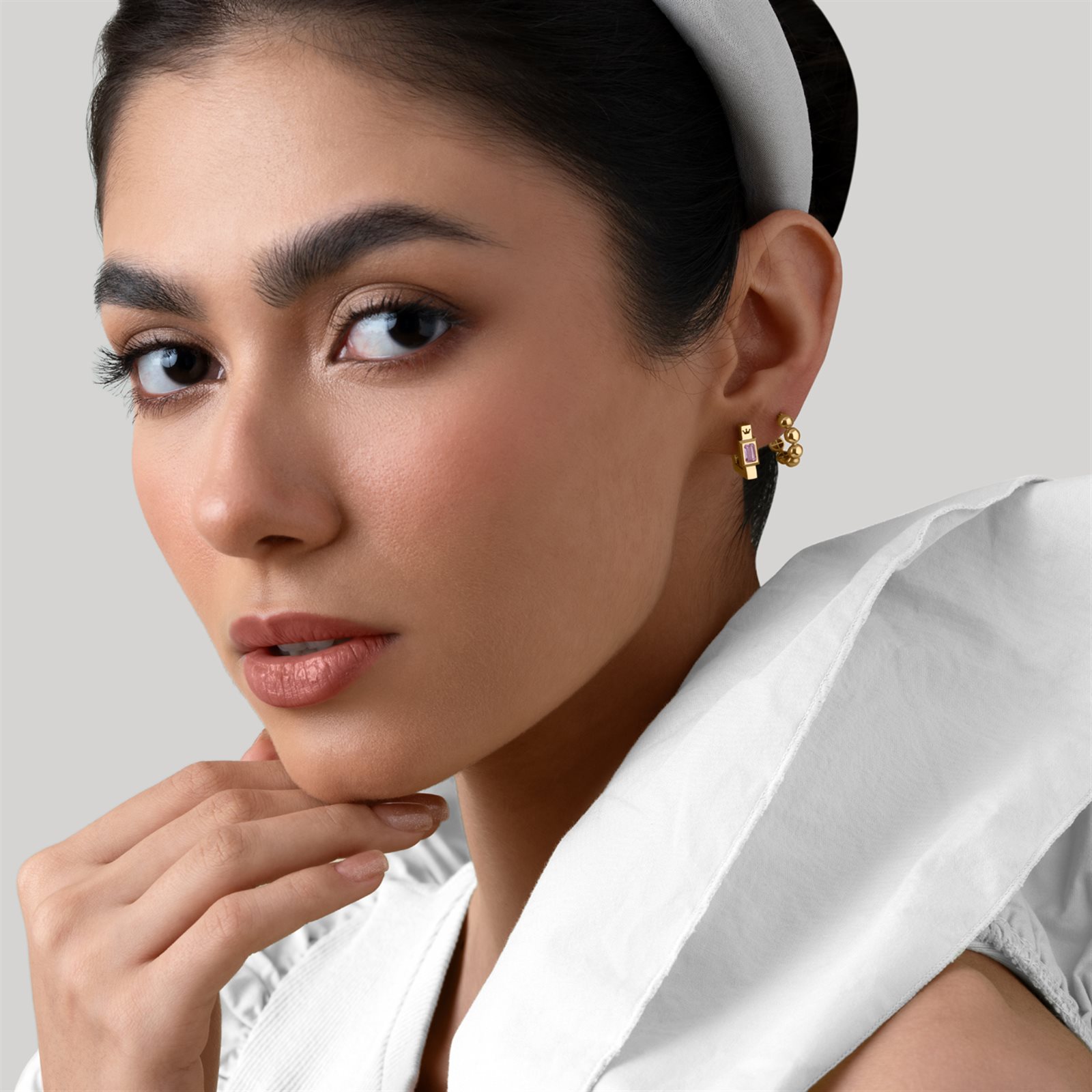 گوشواره طلا زنانه ژاو صورتی