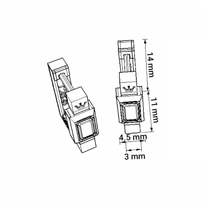 گوشواره طلا زنانه ژاو صورتی