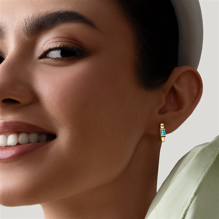 گوشواره طلا زنانه ژاو آبی