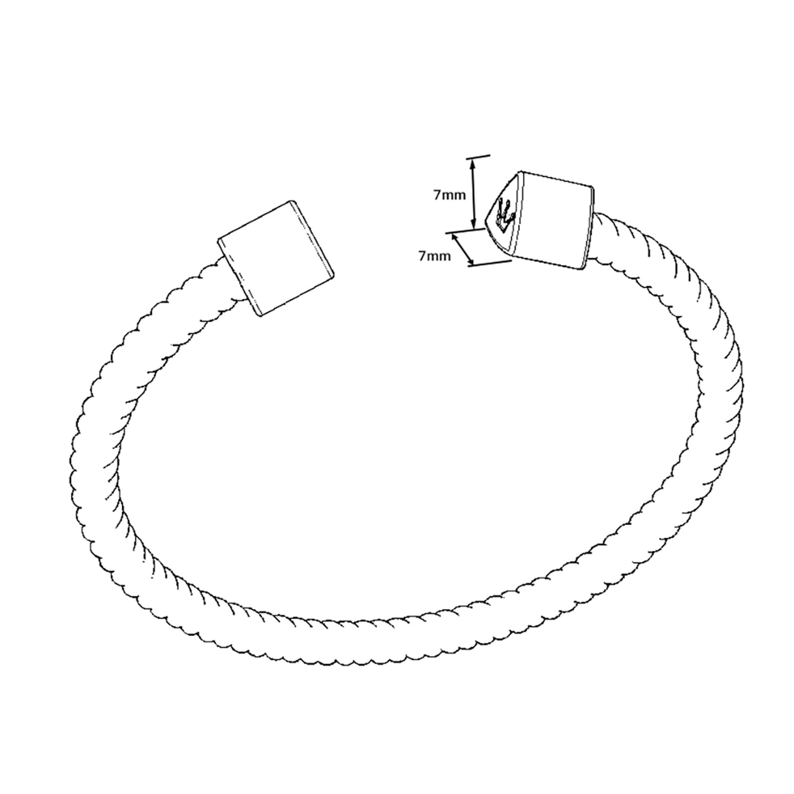 دستبند طلا مردانه برنا مشکی